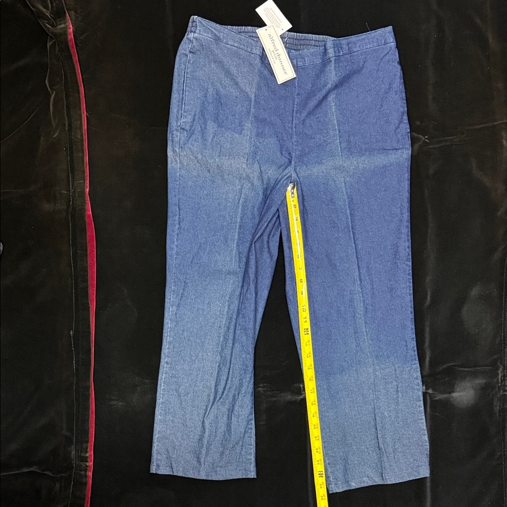 Alfred Dunner Petite Denim Blue Trousers
